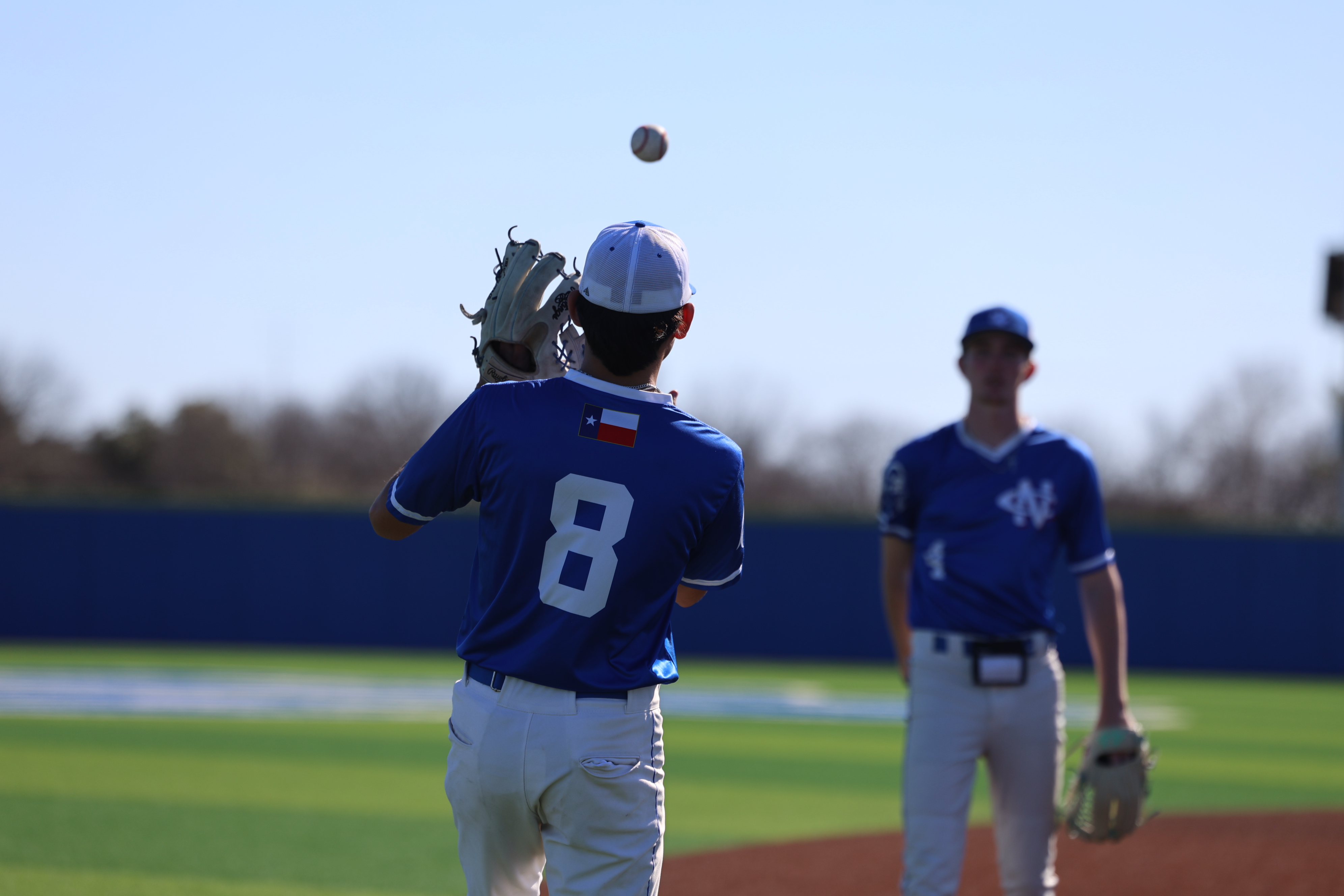 Baseball players on field