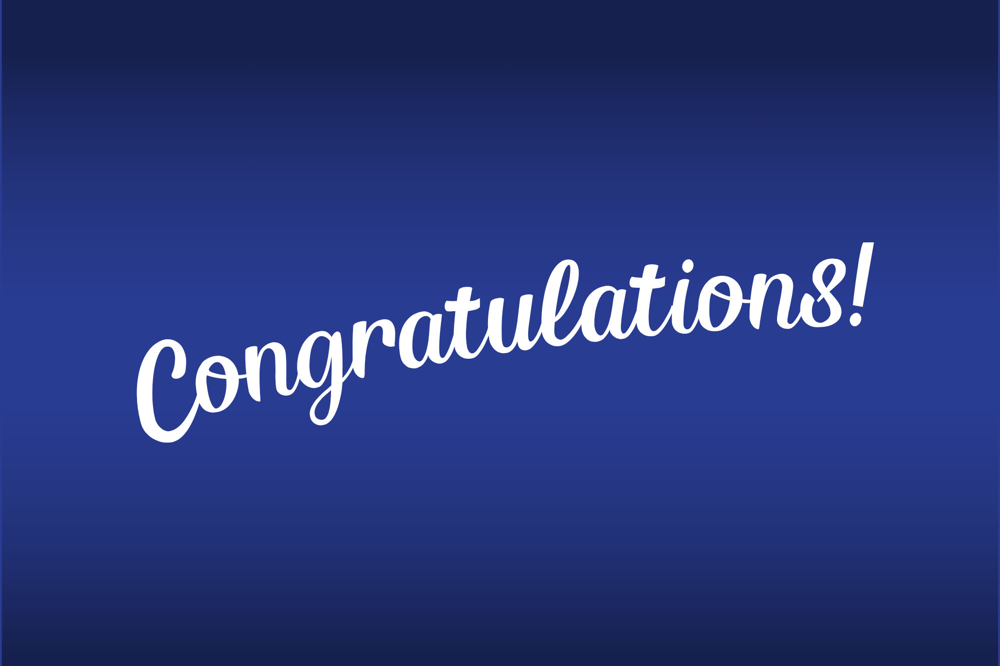Congratulations filler news image