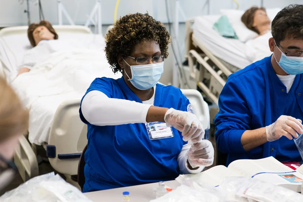 Radiological Technology student during class